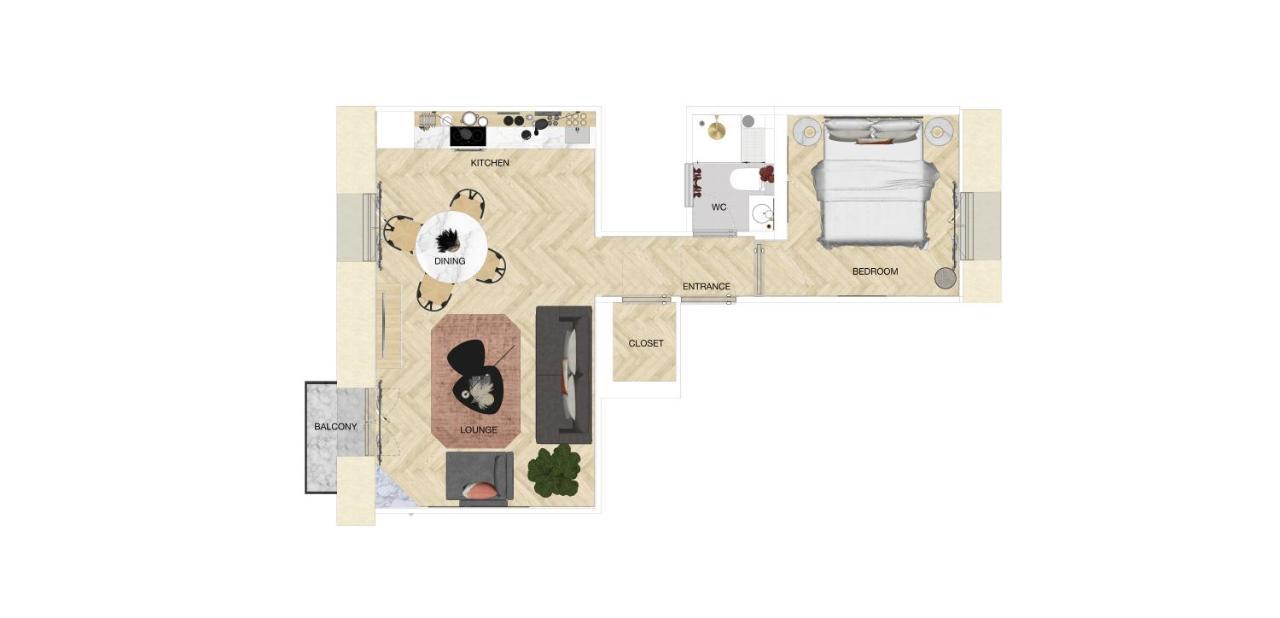 Newly Renovated With Balcony, Ac, Fiber Internet Apartment